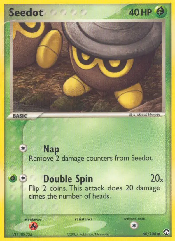Seedot Common Pokemon card #60 from Power Keepers