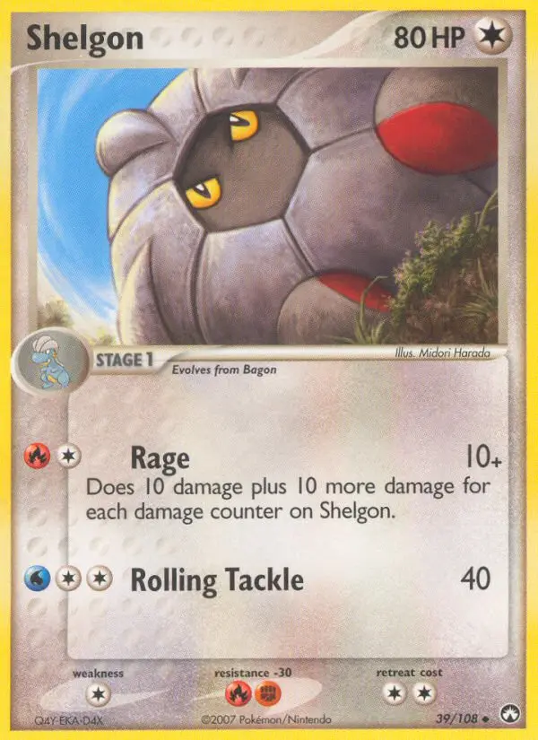 Shelgon Uncommon Pokemon card #39 from Power Keepers