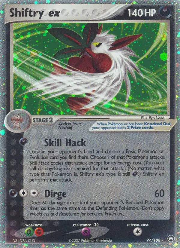Shiftry ex Rare Pokemon card #97 from Power Keepers