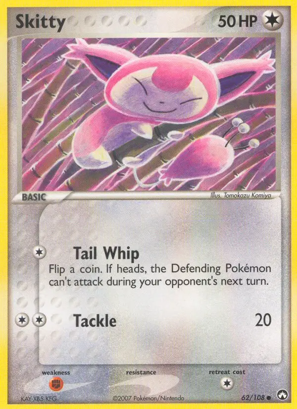 Skitty Common Pokemon card #62 from Power Keepers