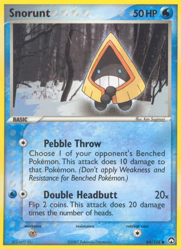 Snorunt Common Pokemon card #64 from Power Keepers