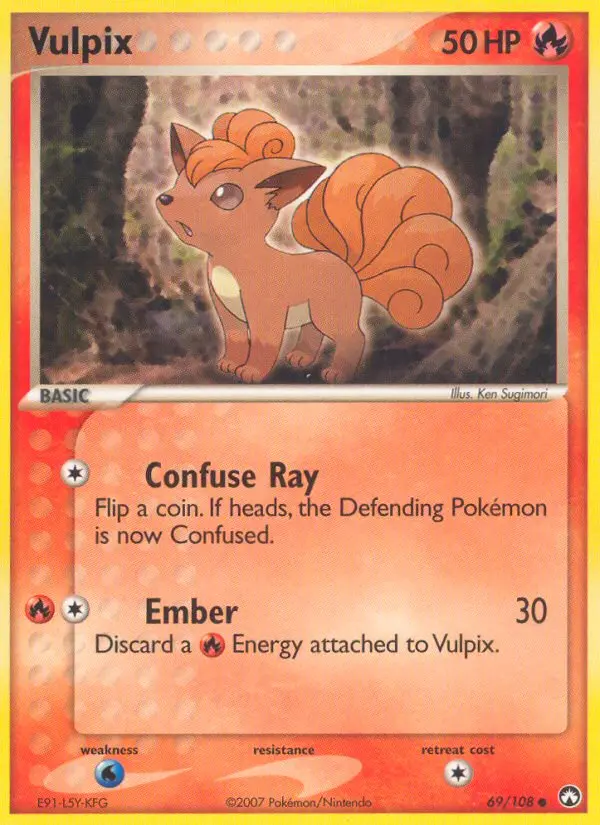 Vulpix Common Pokemon card #69 from Power Keepers