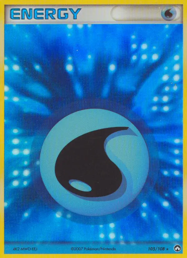 Water Energy Rare Pokemon card #105 from Power Keepers