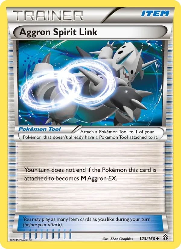 Aggron Spirit Link Uncommon Pokemon card #123 from Primal Clash