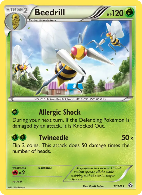 Beedrill Rare Pokemon card #3 from Primal Clash
