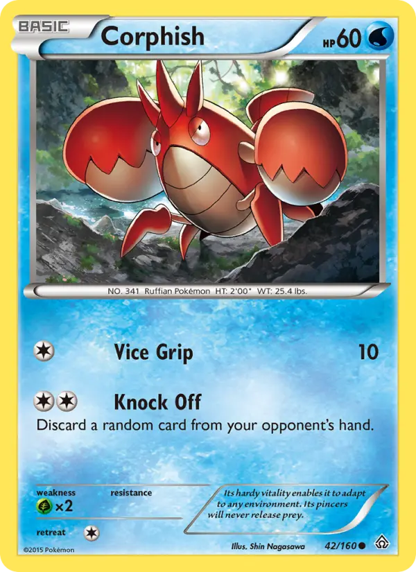 Corphish Common Pokemon card #42 from Primal Clash