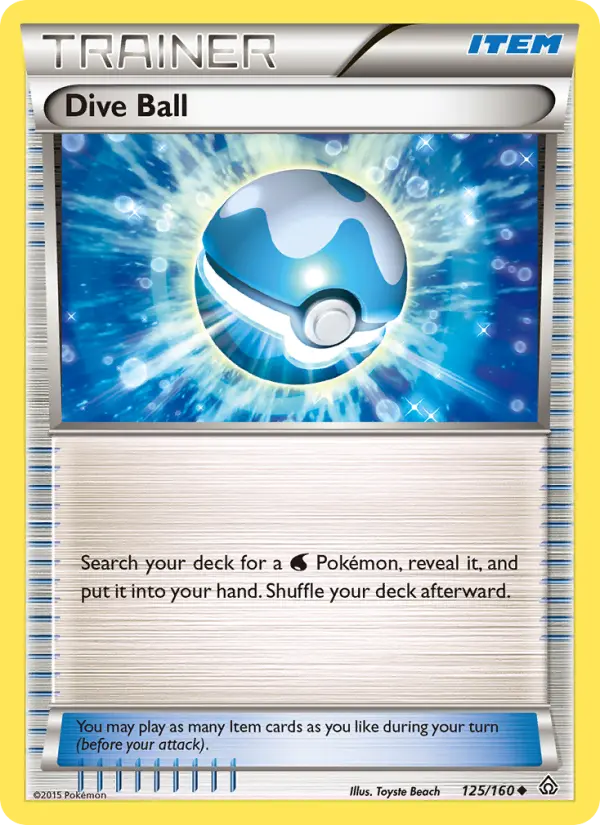 Dive Ball Uncommon Pokemon card #125 from Primal Clash