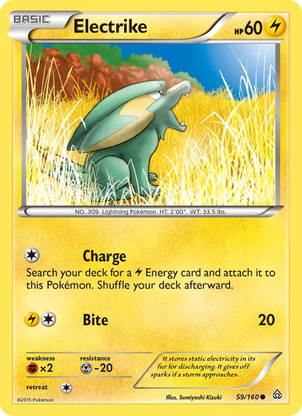 Electrike Common Pokemon card #59 from Primal Clash