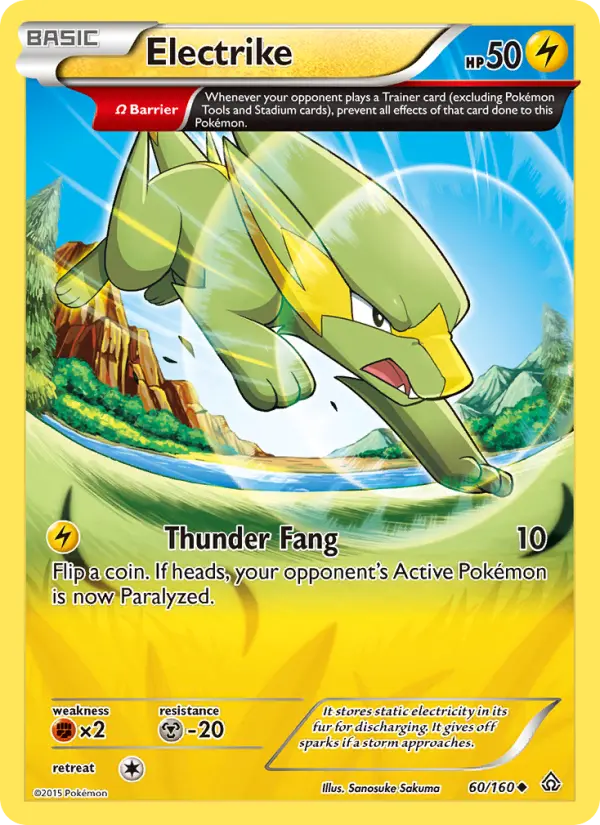 Electrike Uncommon Pokemon card #60 from Primal Clash