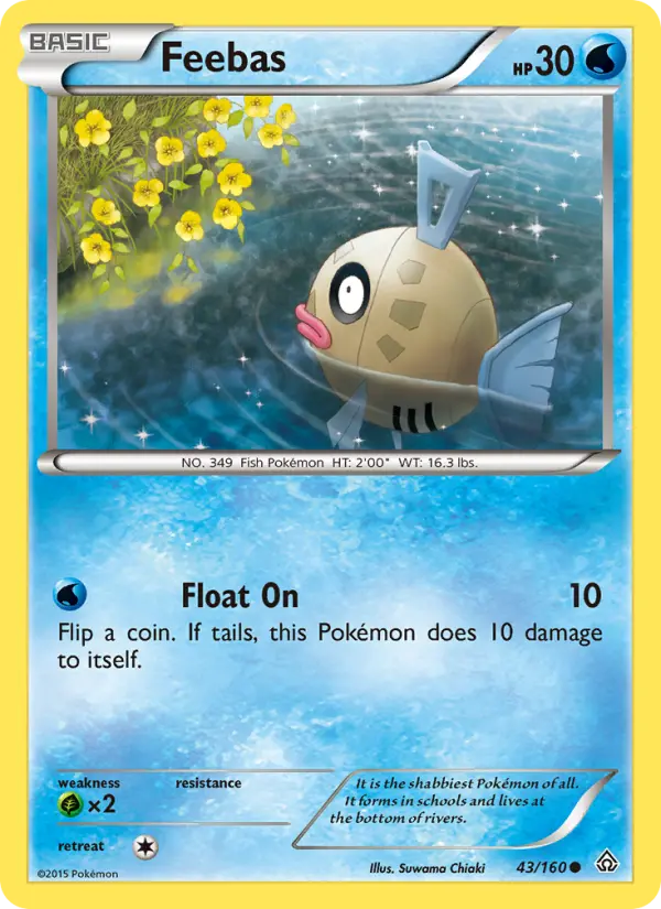 Feebas Common Pokemon card #43 from Primal Clash