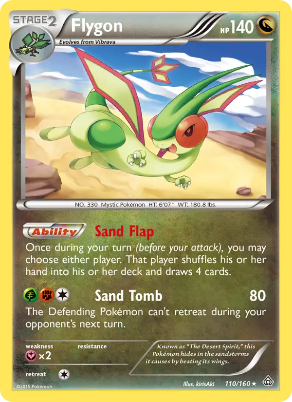 Flygon Rare Pokemon card #110 from Primal Clash