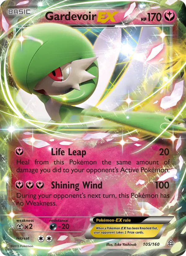 Gardevoir EX Ultra Rare Pokemon card #105 from Primal Clash