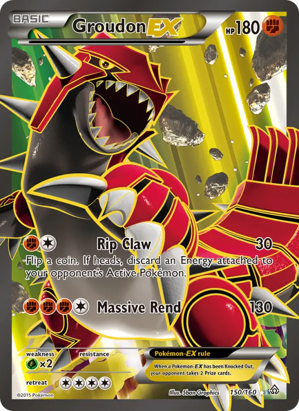 Groudon EX Ultra Rare Pokemon card #150 from Primal Clash