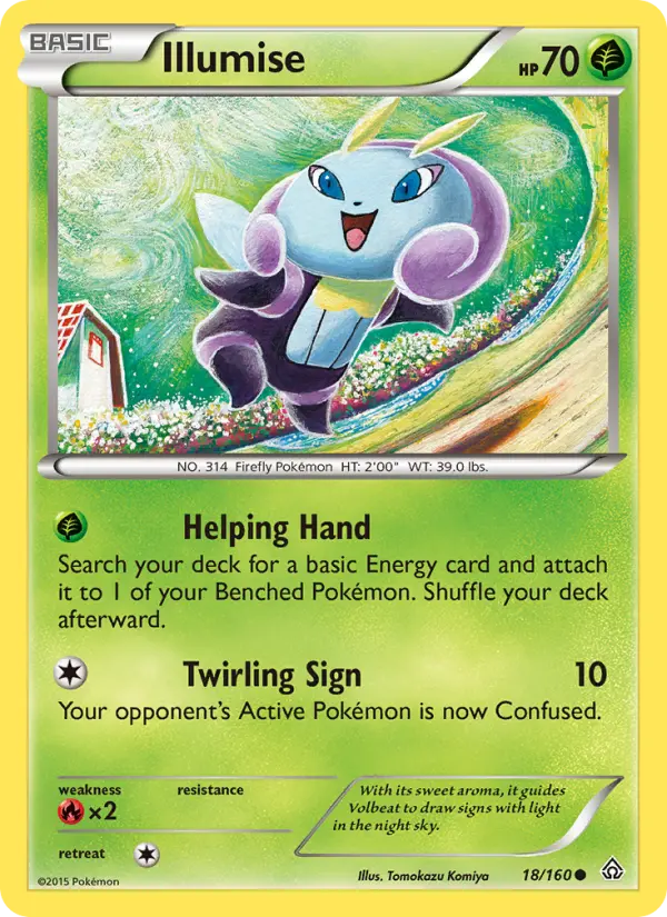 Illumise Common Pokemon card #18 from Primal Clash