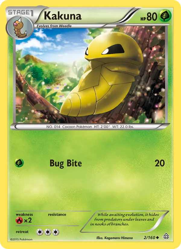 Kakuna Uncommon Pokemon card #2 from Primal Clash