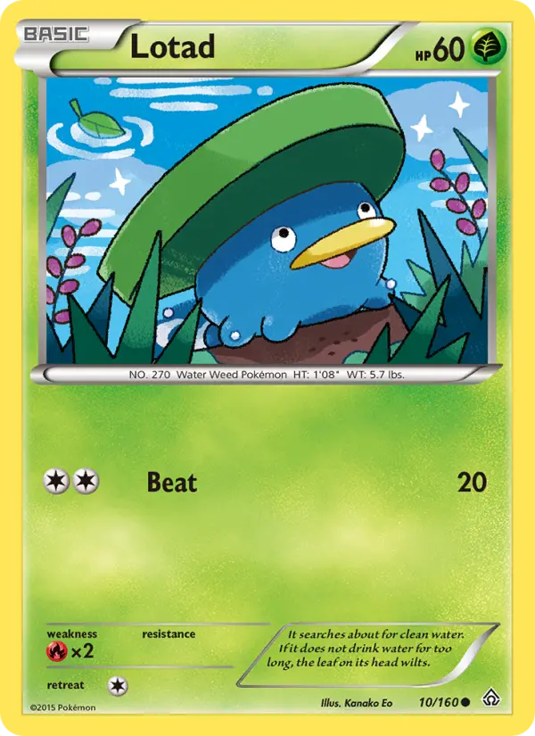 Lotad Common Pokemon card #10 from Primal Clash
