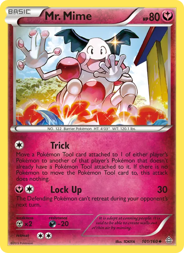 Mr. Mime Uncommon Pokemon card #101 from Primal Clash