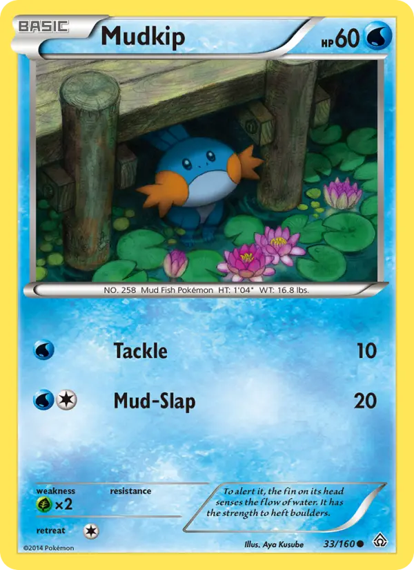 Mudkip Common Pokemon card #33 from Primal Clash