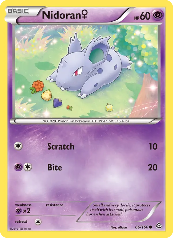 Nidoran♀ Common Pokemon card #66 from Primal Clash