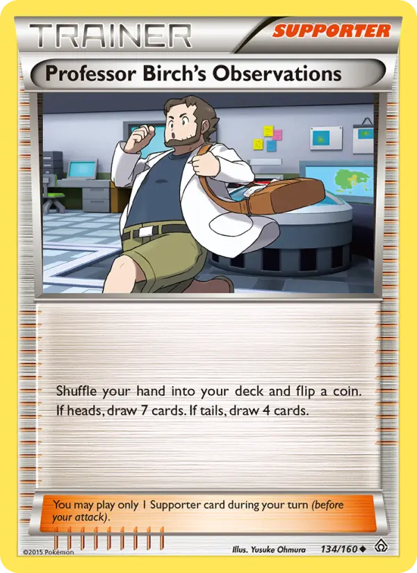 Professor Birch's Observations Uncommon Pokemon card #134 from Primal Clash