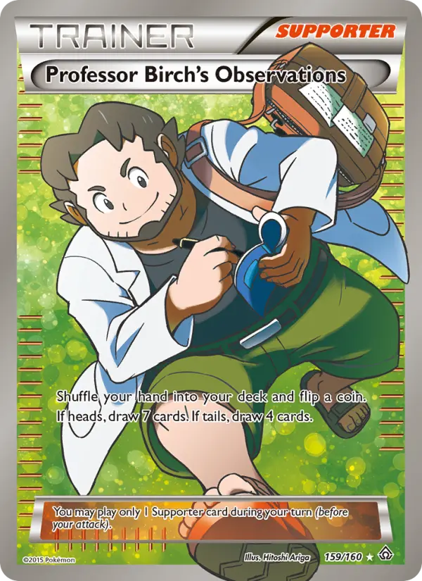 Professor Birch's Observations Ultra Rare Pokemon card #159 from Primal Clash