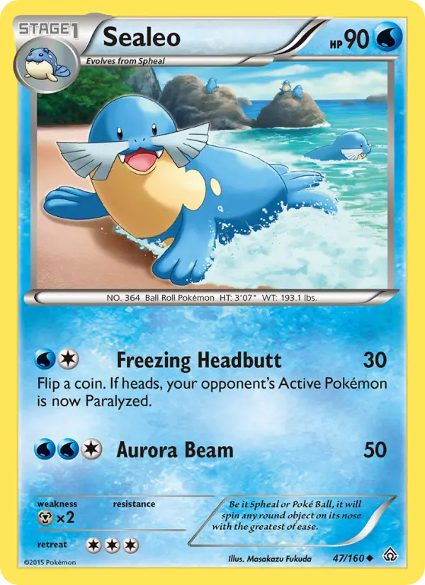 Sealeo Uncommon Pokemon card #47 from Primal Clash
