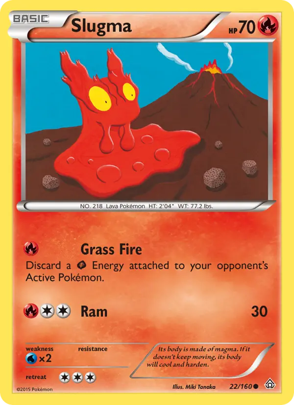 Slugma Common Pokemon card #22 from Primal Clash