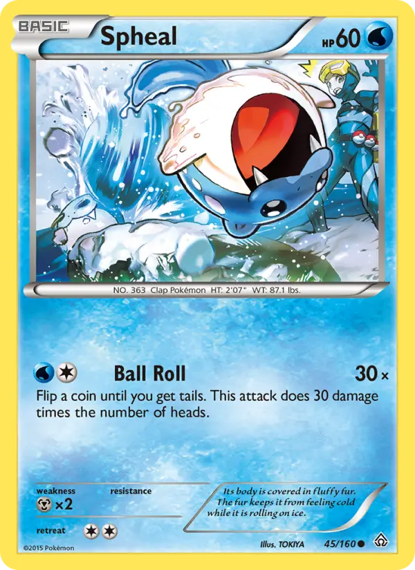 Spheal Common Pokemon card #45 from Primal Clash
