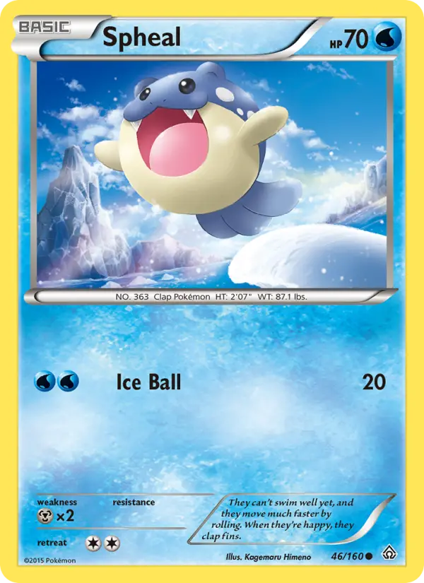 Spheal Common Pokemon card #46 from Primal Clash