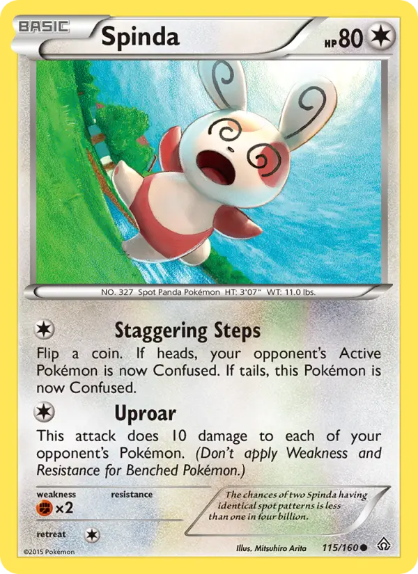 Spinda Common Pokemon card #115 from Primal Clash
