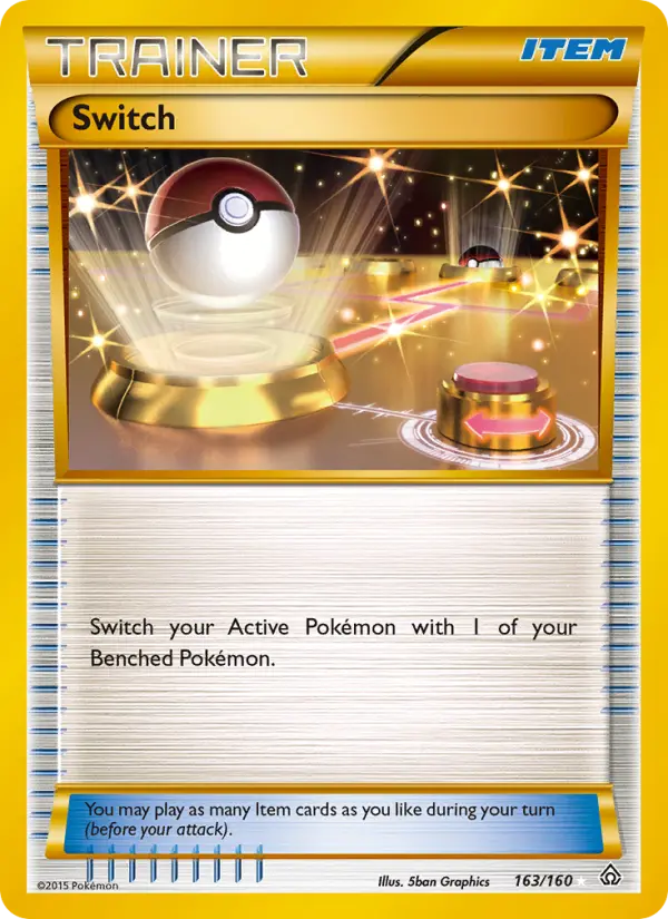Switch Secret Rare Pokemon card #163 from Primal Clash