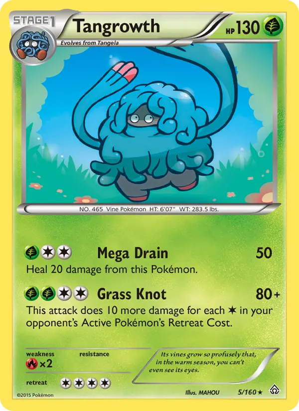 Tangrowth Rare Pokemon card #5 from Primal Clash