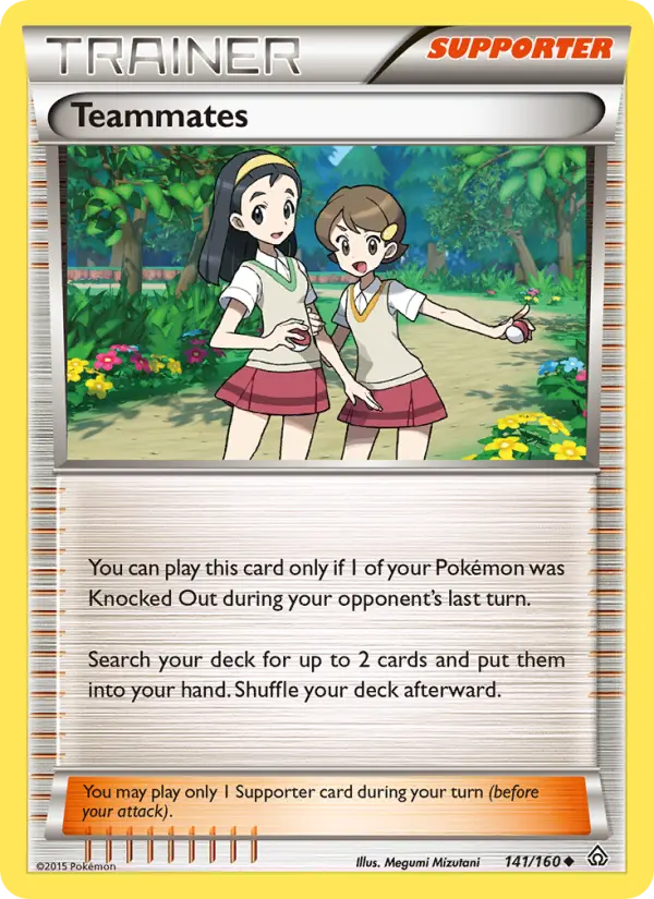 Teammates Uncommon Pokemon card #141 from Primal Clash