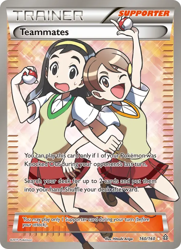 Teammates Ultra Rare Pokemon card #160 from Primal Clash