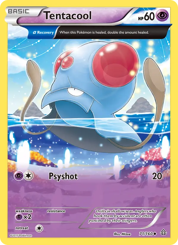 Tentacool Uncommon Pokemon card #71 from Primal Clash
