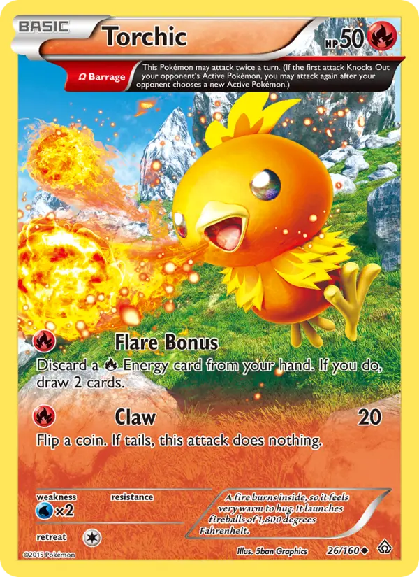Torchic Uncommon Pokemon card #26 from Primal Clash