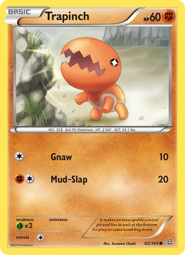 Trapinch Common Pokemon card #82 from Primal Clash