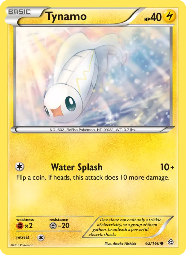 Tynamo Common Pokemon card #62 from Primal Clash