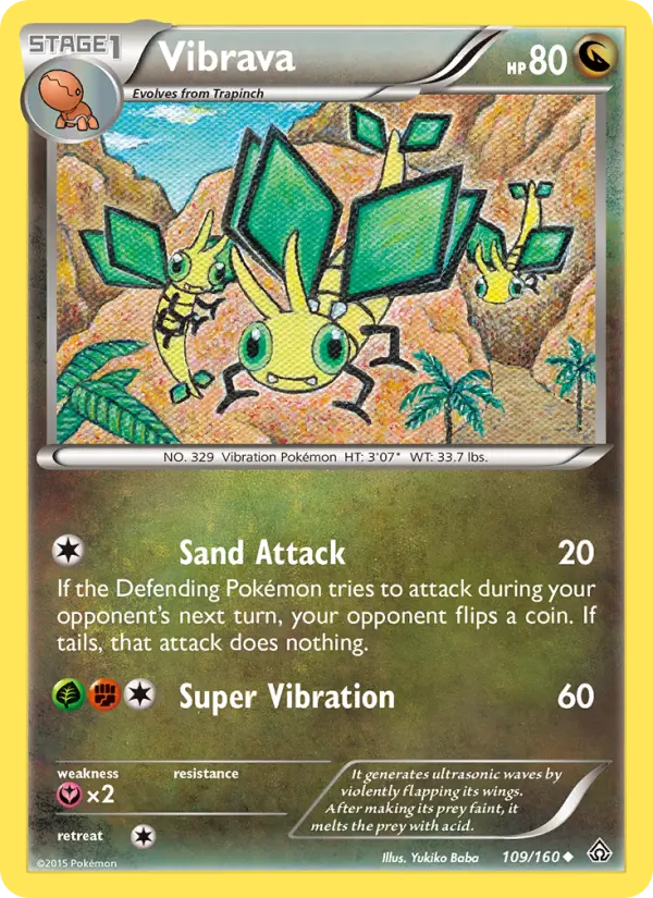 Vibrava Uncommon Pokemon card #109 from Primal Clash