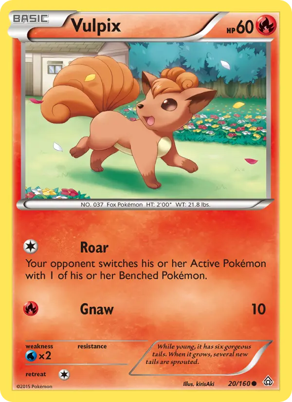 Vulpix Common Pokemon card #20 from Primal Clash