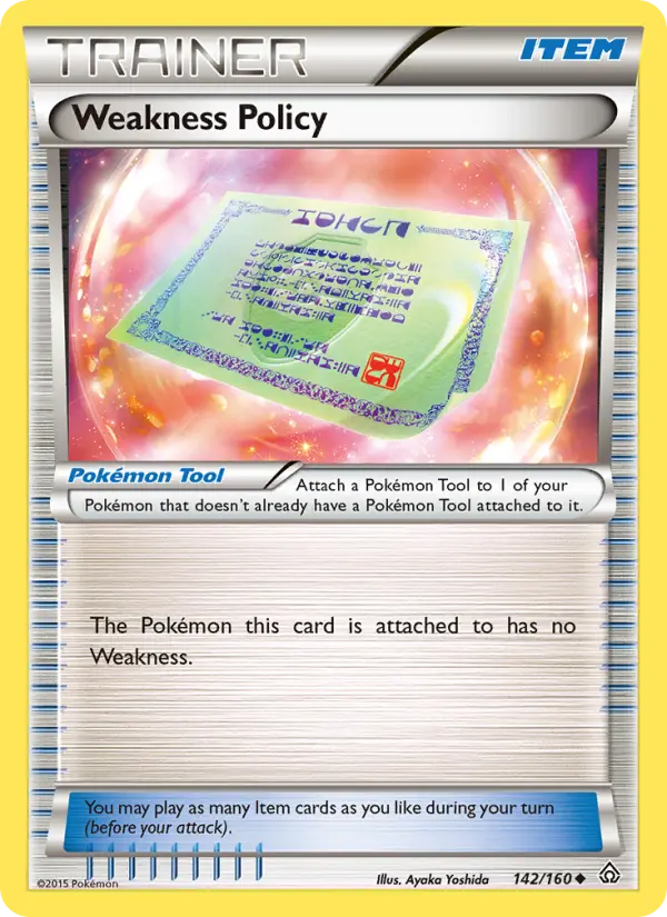 Weakness Policy Uncommon Pokemon card #142 from Primal Clash