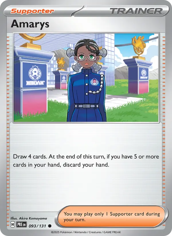 Amarys Common Pokemon card #093 from Prismatic Evolutions