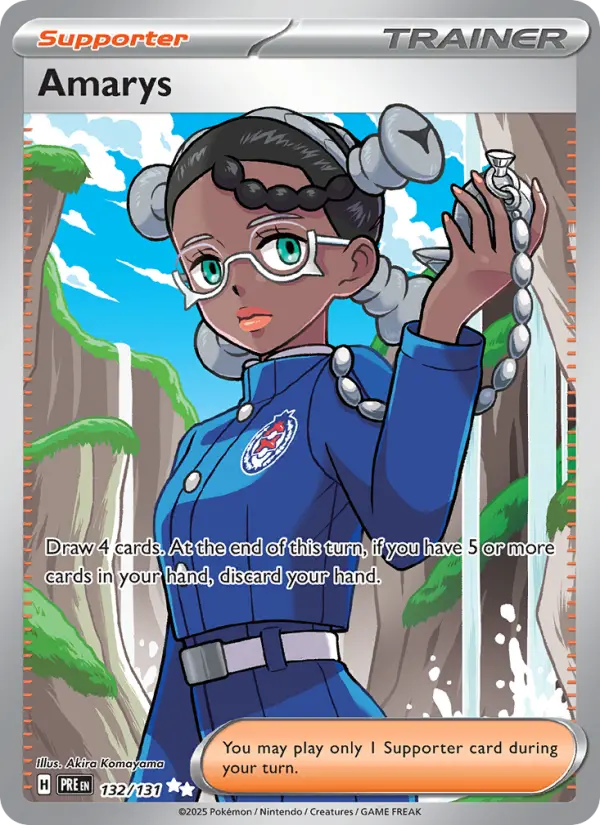 Amarys Ultra Rare Pokemon card #132 from Prismatic Evolutions