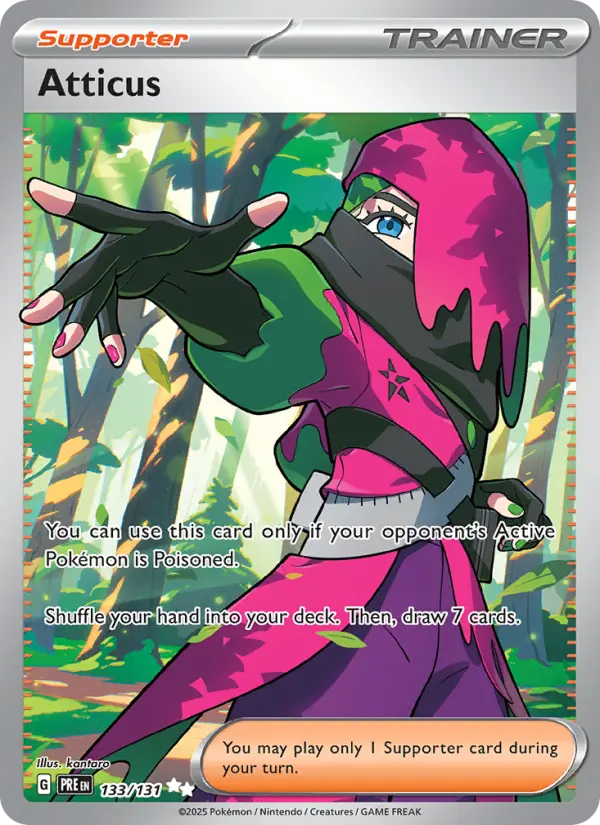 Atticus Ultra Rare Pokemon card #133 from Prismatic Evolutions