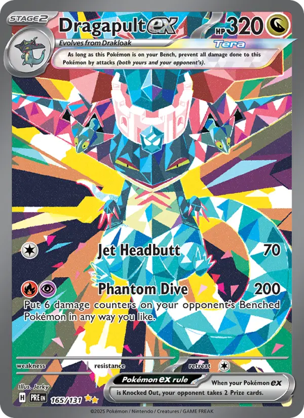 Dragapult ex Special illustration rare Pokemon card #165 from Prismatic Evolutions