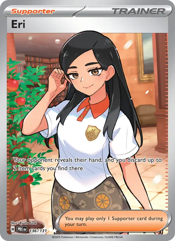Eri Ultra Rare Pokemon card #136 from Prismatic Evolutions