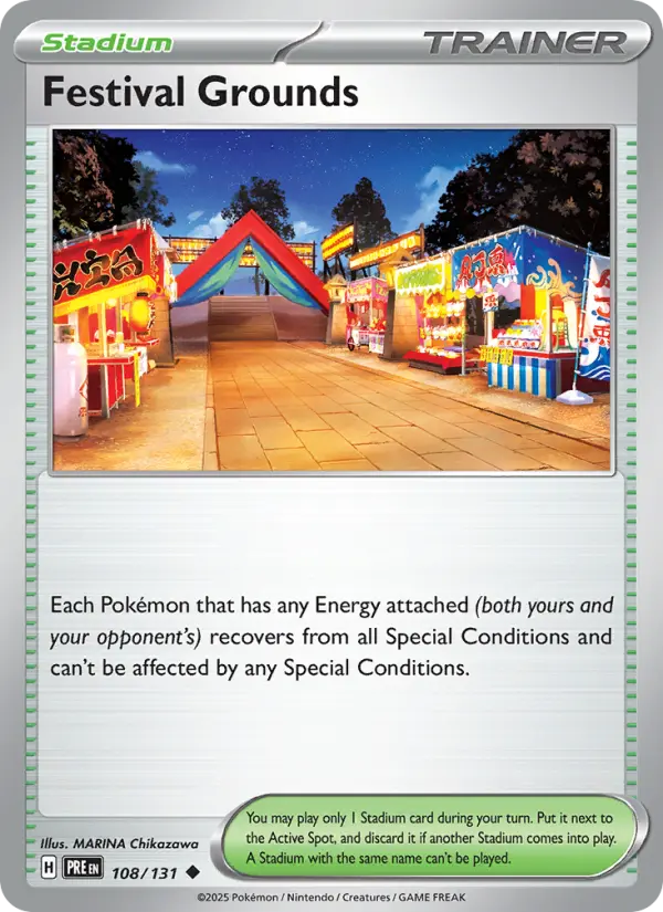 Festival Grounds Uncommon Pokemon card #108 from Prismatic Evolutions