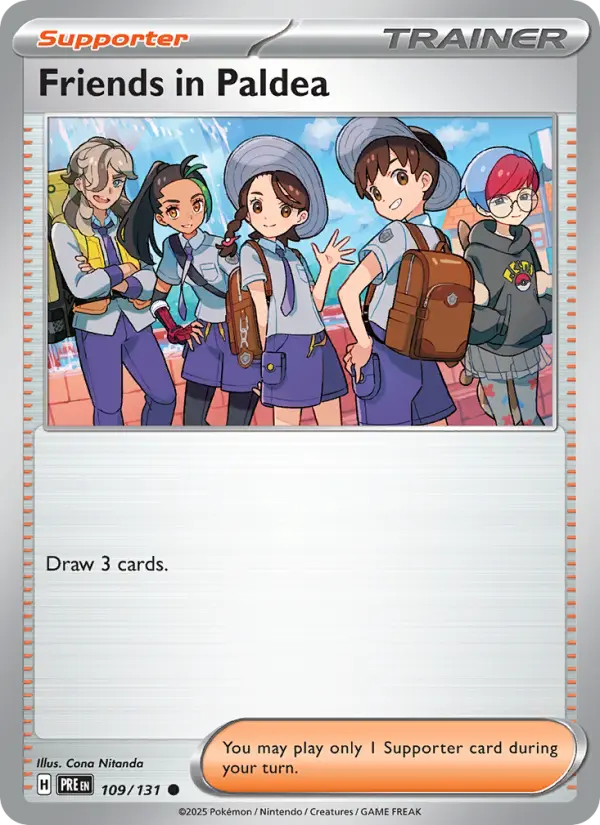 Friends in Paldea Common Pokemon card #109 from Prismatic Evolutions