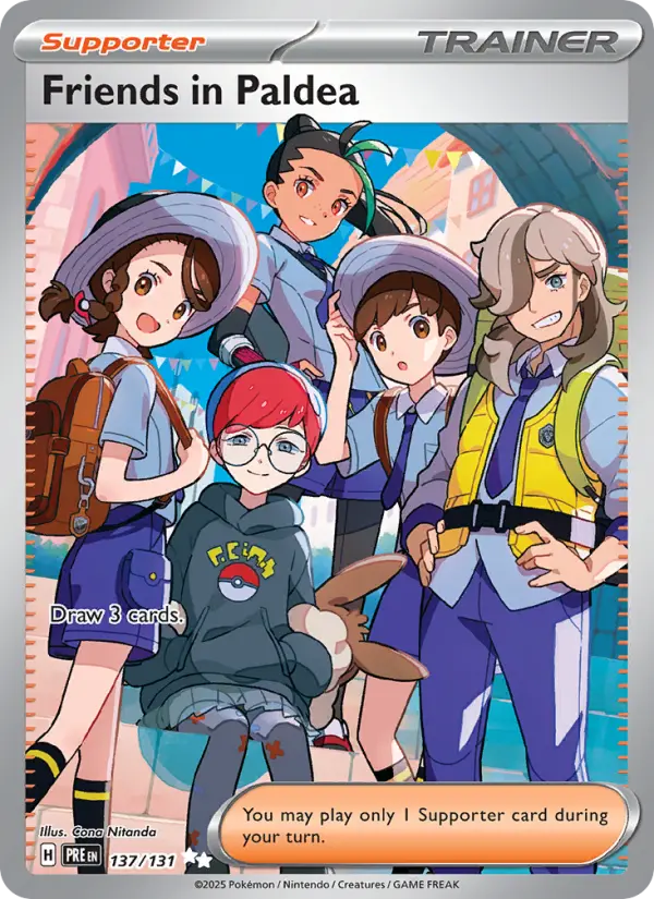 Friends in Paldea Ultra Rare Pokemon card #137 from Prismatic Evolutions