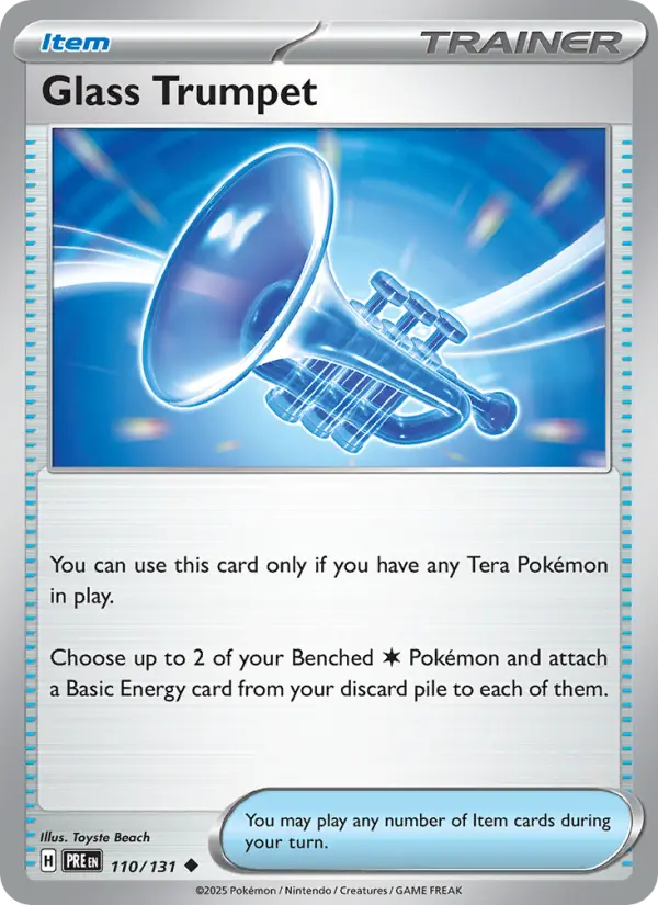 Glass Trumpet Uncommon Pokemon card #110 from Prismatic Evolutions